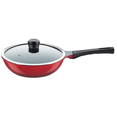 Wok com Tampa Col Cook 2,5 Litros 26X7,5 cm Vermelho Brinox