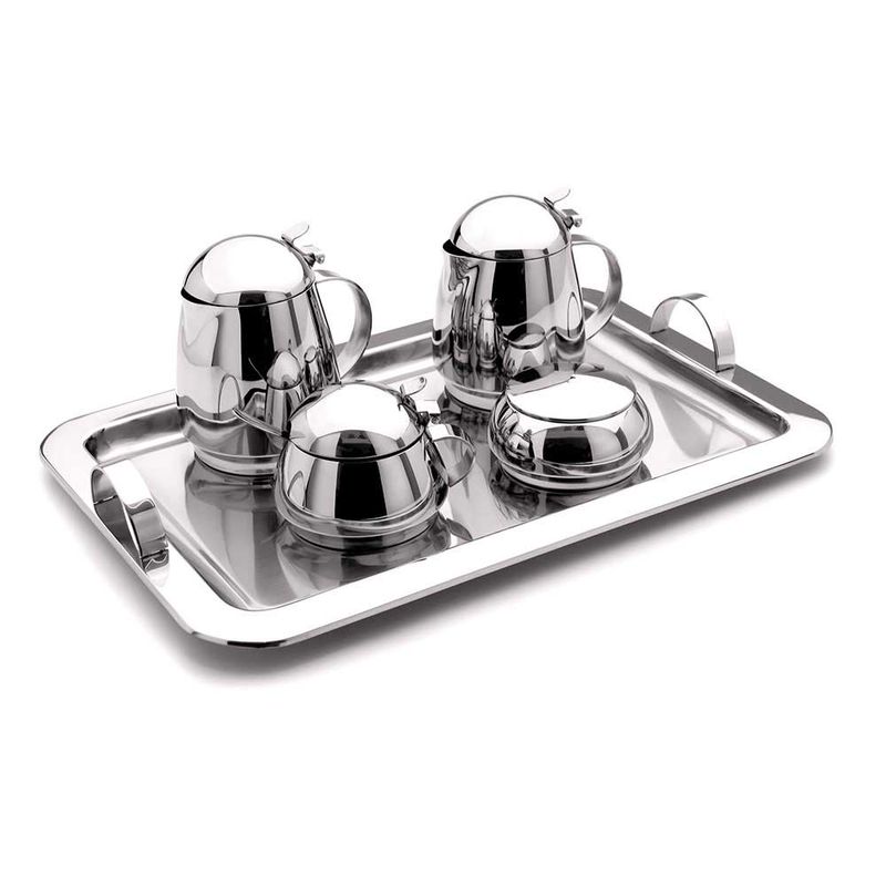 Conjunto-de-Cha-e-Cafe-Forma-6-Pecas-Lyr--01-Bandeja-28X42-02-Bules-sem-Bico-550-ml-01-Acucareiro-250-gr-01-Colher-e-01-Manteigueira