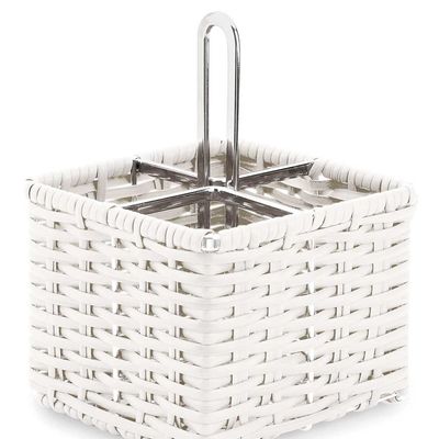 Porta Talheres Tramas 15X15X21 cm Branco Forma