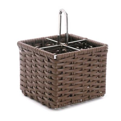 Porta Talheres Tramas 15X15X21 cm Tabaco Forma