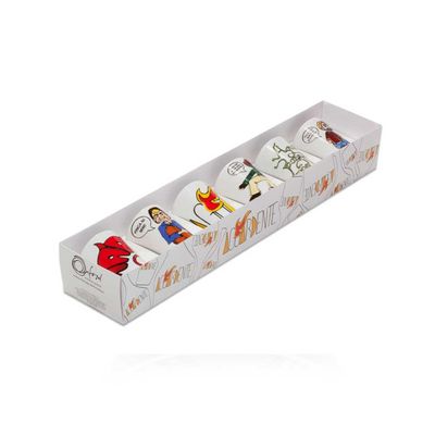 Copos Sortidos Vermelho Branco 6 Peças 60 ml Oxford