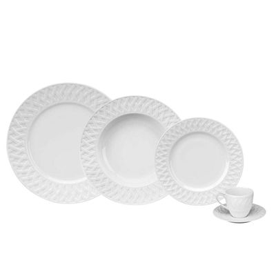 Aparelho de Jantar Lousiane 24 Peças Porcelaine de Limoges Philippe Deshoulieres