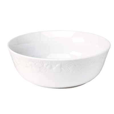 Saladeira Geant Blanc de Blanc Califórnia 435 mm Porcelaine de Limoges Philippe Deshoulieres