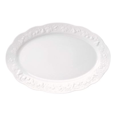 Travessa Oval Blanc de Blanc Califórnia 35X24,5 cm Porcelaine de Limoges Philippe Deshoulieres