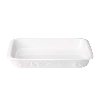 Travessa Retangular Blanc de Blanc Califórnia 375X235 mm Porcelaine de Limoges Philippe Deshoulieres