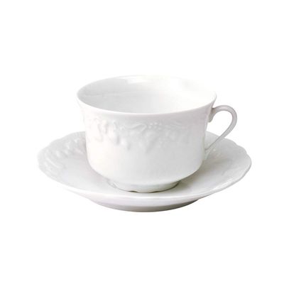 Xícara de Chá Blanc de Blanc Califórnia 6 Peças 18 Cl Porcelaine de Limoges Philippe Deshoulieres