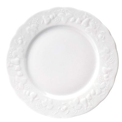Prato Raso Blanc de Blanc Califórnia 25 cm 6 Peças Porcelaine de Limoges Philippe Deshoulieres