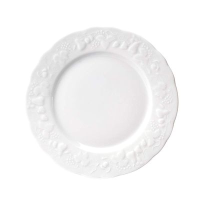 Prato Sobremesa Blanc de Blanc Califórnia 22 mm 6 Peças Porcelaine de Limoges Philippe Deshoulieres