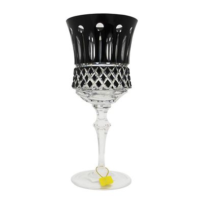 Taça Água Peça Lapidação Overlay Preta 350 ml Strauss