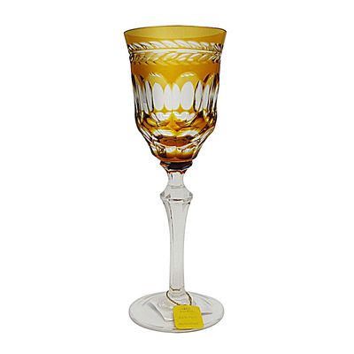 Taça Licor Lapidação Overlay 110 ml Amarela Strauss