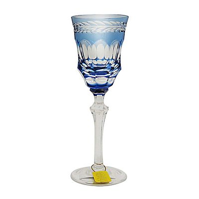 Taça Licor Lapidação Overlay 110 ml Azul Claro Strauss