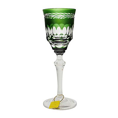 Taça Licor Lapidação Overlay 110 ml Verde v2 Strauss
