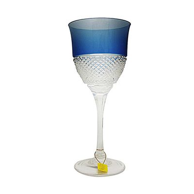 Taça Licor Lapidação Overlay 60 ml Azul Claro Strauss