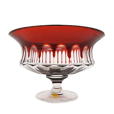 Taça de Saladeira Peça Lapidação Intermezzo 20 cm Vermelha Strauss