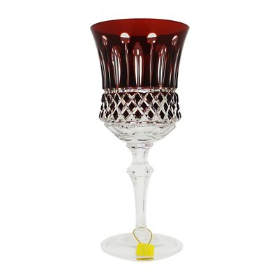 Taça Vinho Branco Lapidação Overlay 360 ml Vermelha Strauss