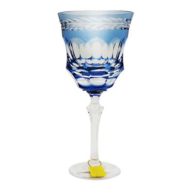 Taça Vinho Tinto Lapidação Overlay 310 ml Azul Claro Strauss