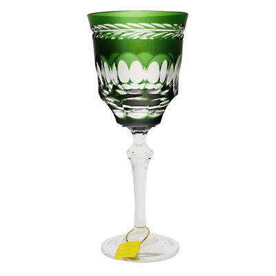 Taça Vinho Tinto Lapidação Overlay 310 ml Verde Strauss