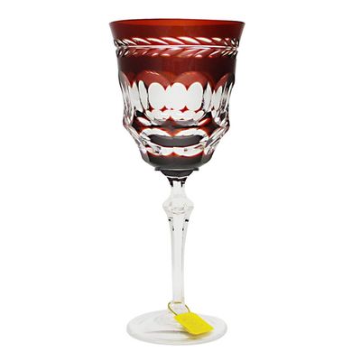 Taça Vinho Tinto Lapidação Overlay 310 ml Vermelha Strauss
