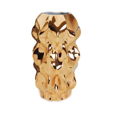 Vaso Plissan Grande Ouro Holaria