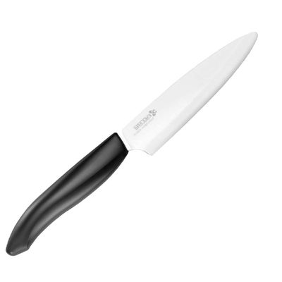 Faca Cerâmica Lamina 11 cm Branca Cabo Preto Kyocera