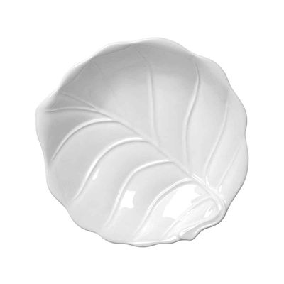 Prato Sobremesa Bananeira Branco Scalla