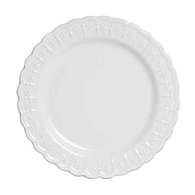 Conjunto de Pratos Raso Nobre Branco Scalla