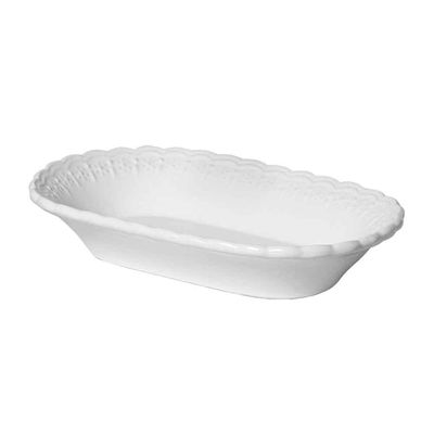Tigela Oval Média Nobre Branco Scalla