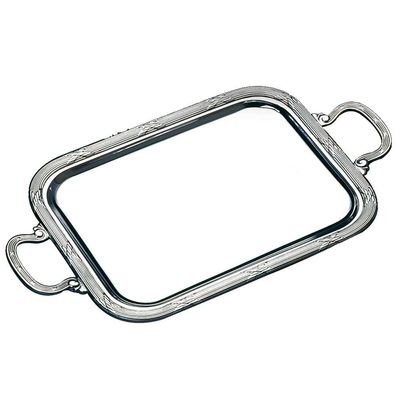 Bandeja Croise com Alça em Prata 26X20 cm Wolff