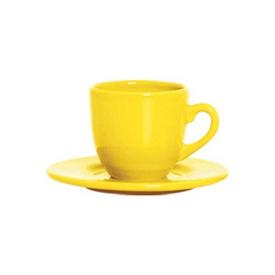 Xícara de Chá com Pires Standard 6 Peças Amarelo Scalla