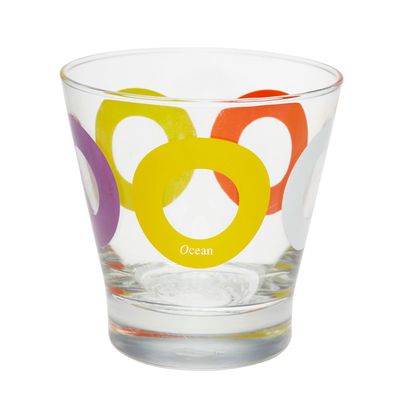 Copos Baixos Colorful Circle 345 ml 6 Peças Ocean