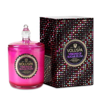Vela Visions Of Sugar Plum Coleção Maison Holiday Copo 100 Horas Voluspa