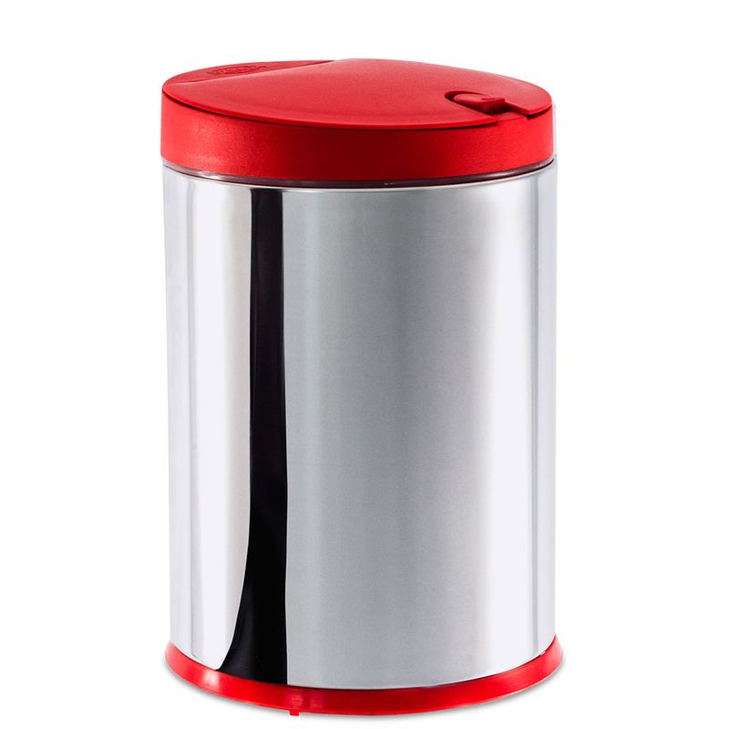 LIXEIRA-PRESS-COM-TAMPA-VERMELHA-4-LTS-BRINOX