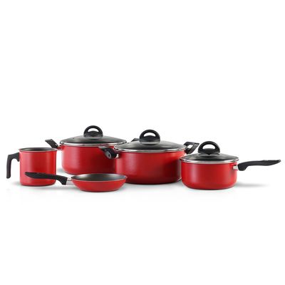 Conjunto Panelas Chilli 5 Peças Vermelha Brinox