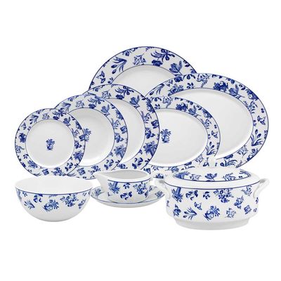Aparelho de Jantar Chintz Azul 42 Peças Vista Alegre Atlantis