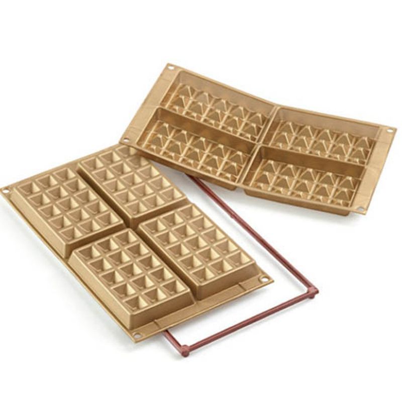 FORMA-WAFFLE-SILICONE-DOURADA--SILIKOMART