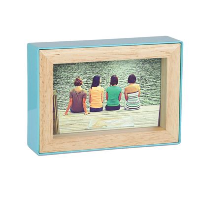 Porta Retrato Fotoblock 10X15 cm Azul Umbra