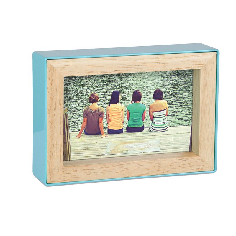 PORTA-RETRATO-FOTO-BLOCK-4X6-AZUL-UMBRA