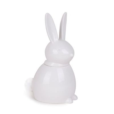 Porta Algodão Bunny Canister Foresta Branco Umbra