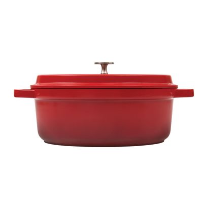 Caçarola Oval Grand Gourmet 6 Litros 31X25 cm Vermelha Brinox