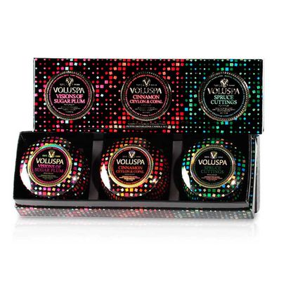Kit Velas Mini Coleção Maison Holiday 3 Latas 25 Horas Voluspa