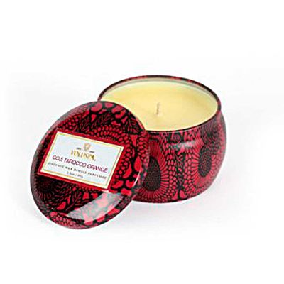 Mini Vela Goji Tarocco Lata Relevo 25 Horas Voluspa