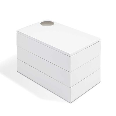 Caixa Organizadora Spindle Pivô 3 Gavetas Branco Umbra