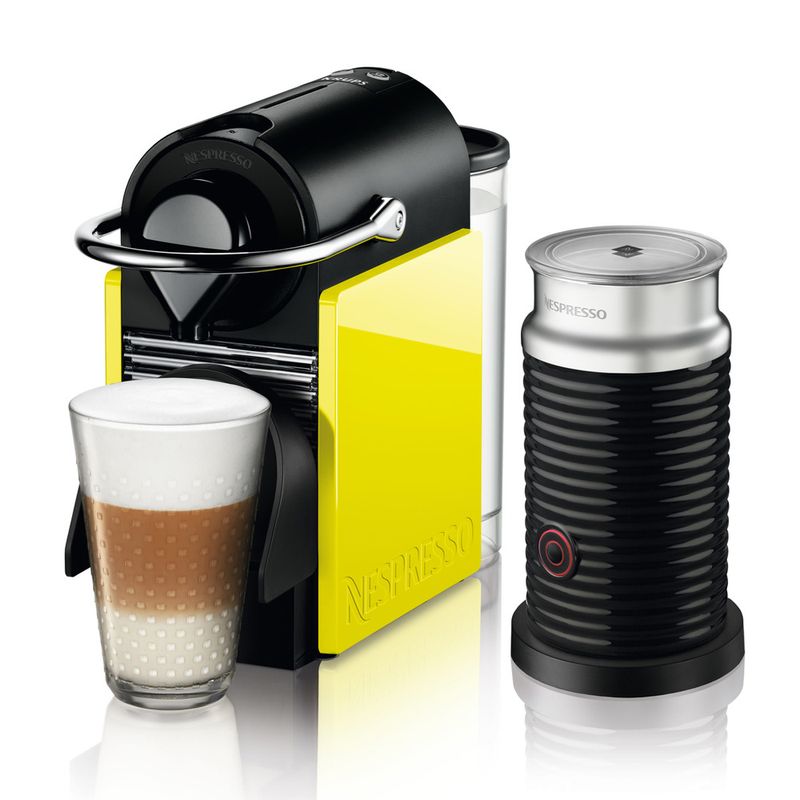 CAFETEIRA-PIXIE-CLIPS-BLACK-E-VERDE-NEON---AEROCCINO-110V-NESPRESSO
