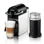 CAFETEIRA-PIXIE-CLIPS-BRANCA-E-CORAL-NEON---AEROCCINO-110V-NESPRESSO