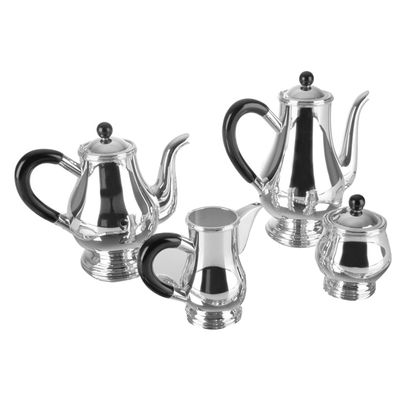 Jogo de Chá e Café com Alça de Madeira com Cordão Croise 4 Peças St James