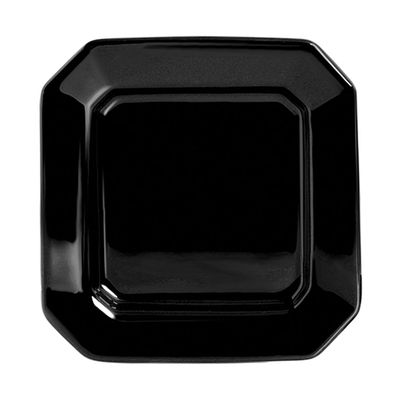 Prato Sobremesa Objeto Preto 6 Peças Scalla
