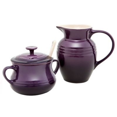 Kit Cream e Sugar Cassis Le Creuset