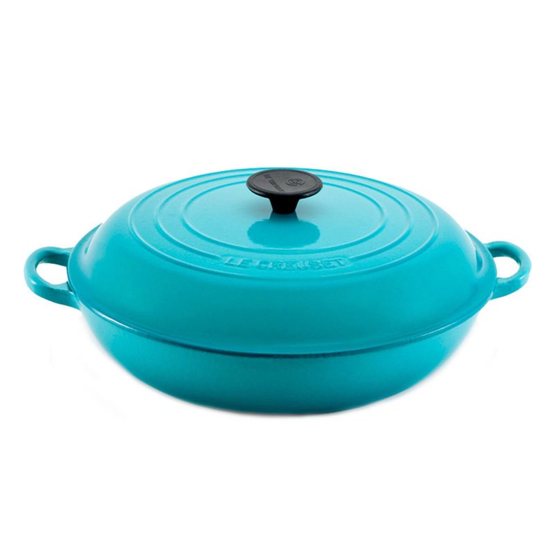 CACAROLA-BUFFET-26CM-AZUL-CARIBE-LE-CREUSET