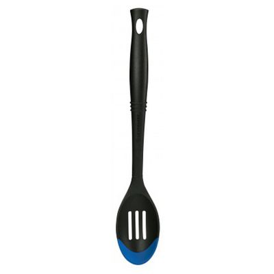Colher Vazada Revolution Nylon Silicone Premium Bicolor Azul e Preto Black Onix Le Creuset