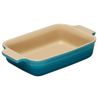 Travessa Retangular 1,3 Litro Azul Caribe Le Creuset